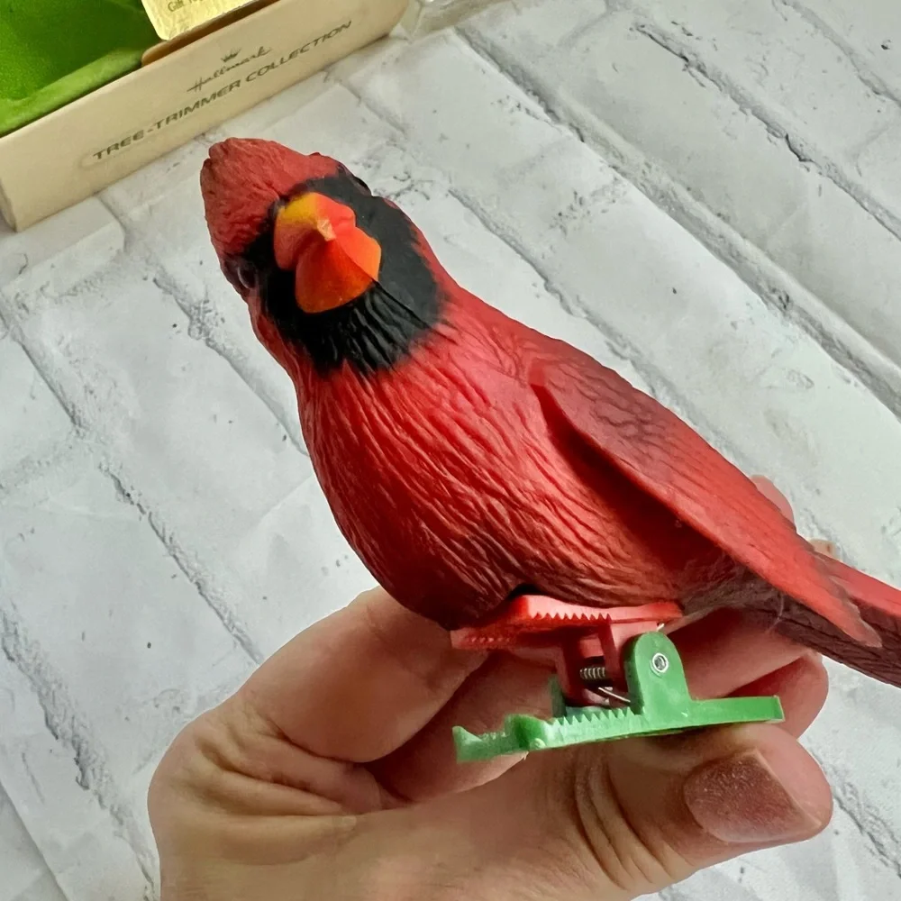 Vtg 1978 Hallmark Cardinal Bird Tree Trimmer Ornament Clip-On MIB Rare